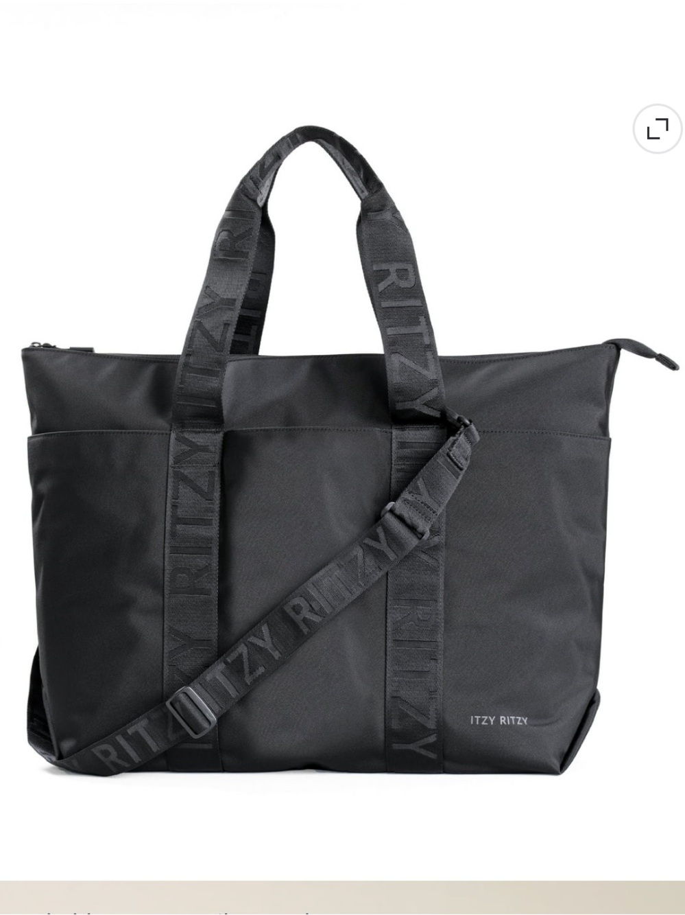 Itzy Ritzy Belong All-in-Tote Weekender Diaper Bag in Black NWT
